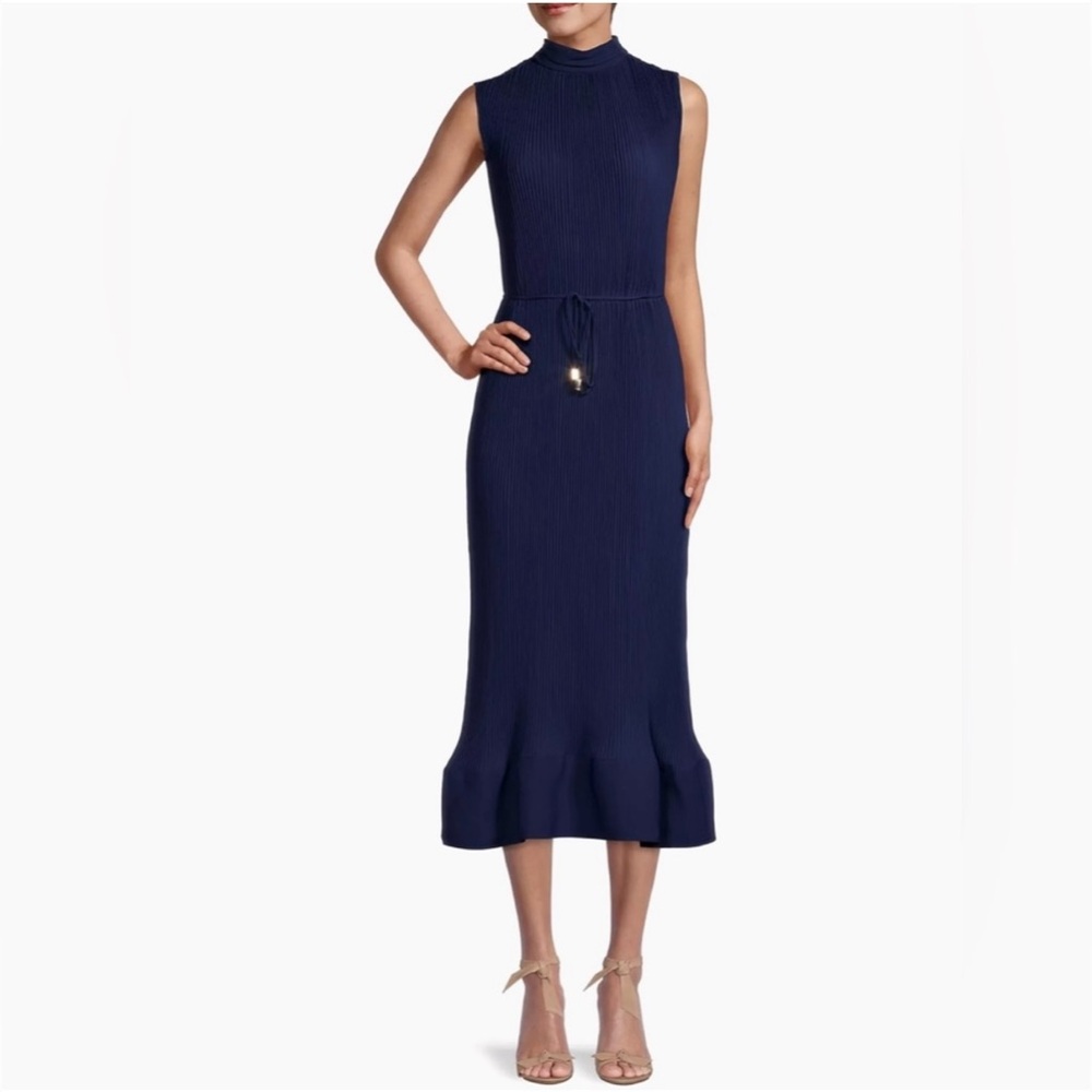 Milly Melina Solid Pleated Dress